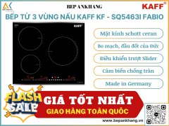 Bếp từ 3 vùng nấu Kaff KF - SQ5463I FABIO - Made in Germany